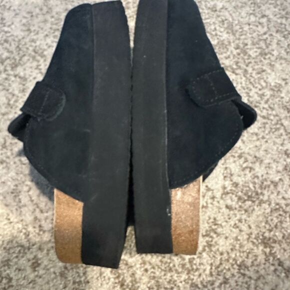 Cushionsire Black Suede Women’s Platform Clogs 7 - Picture 6 of 7